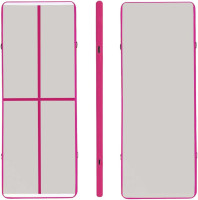 10ft/13ft/16ft/20ft Air Mat Tumble Track Inflatable Gymnastics Tumbling Track Mat with Electric Air Pump for Cheerleading/Practice/Beach/Park/Home use 13ftx3.3ftx4in(4x1x0.1m) PINK-L