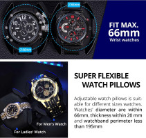 High End Watch Winder for Automatic Watches with Super Quiet Motor, Blue LED Light & Rotation Mode Setting, Watch Winder for Rolex with Flexible Pillow, Dual Power 2 watches