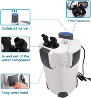 Polar Aurora Free Media 4-Stage External Canister Filter with 9-watt Light, 525 GPH with Free Media
