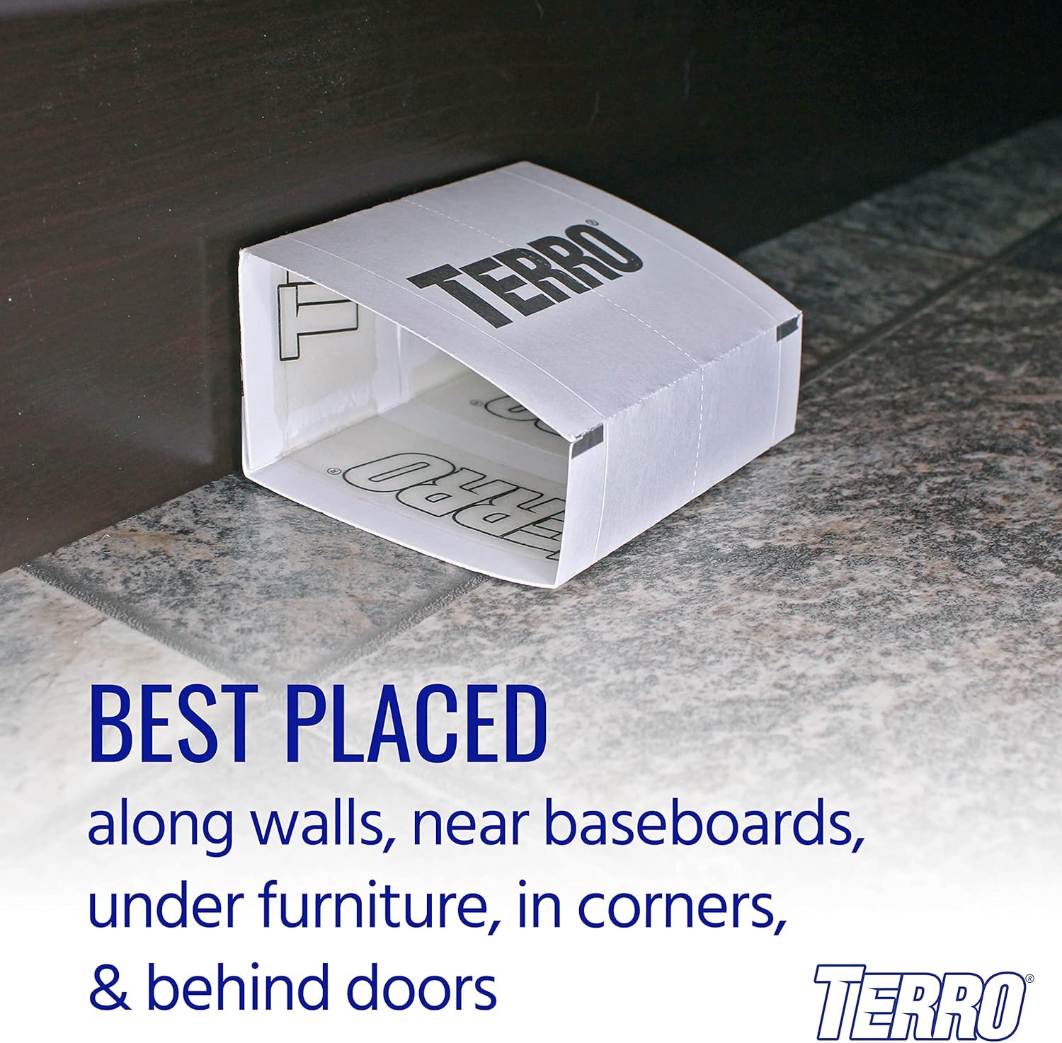 Terro T3206 Spider & Insect Traps Indoor, Insect Traps Indoor Sticky Pads, 4 Count (Pack of 1) 1 Pack