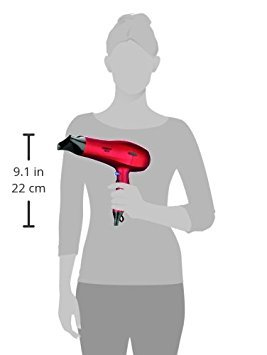 Conair 1875 Watt Velvet Touch Hair Dryer, Red