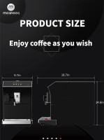 Mcilpoog ws-203 fully Automatic Espresso Coffee Machine, 1300W, 16 Drink Types, 19 Bar Pump, 1.7L Water Tank WS-203 Compact