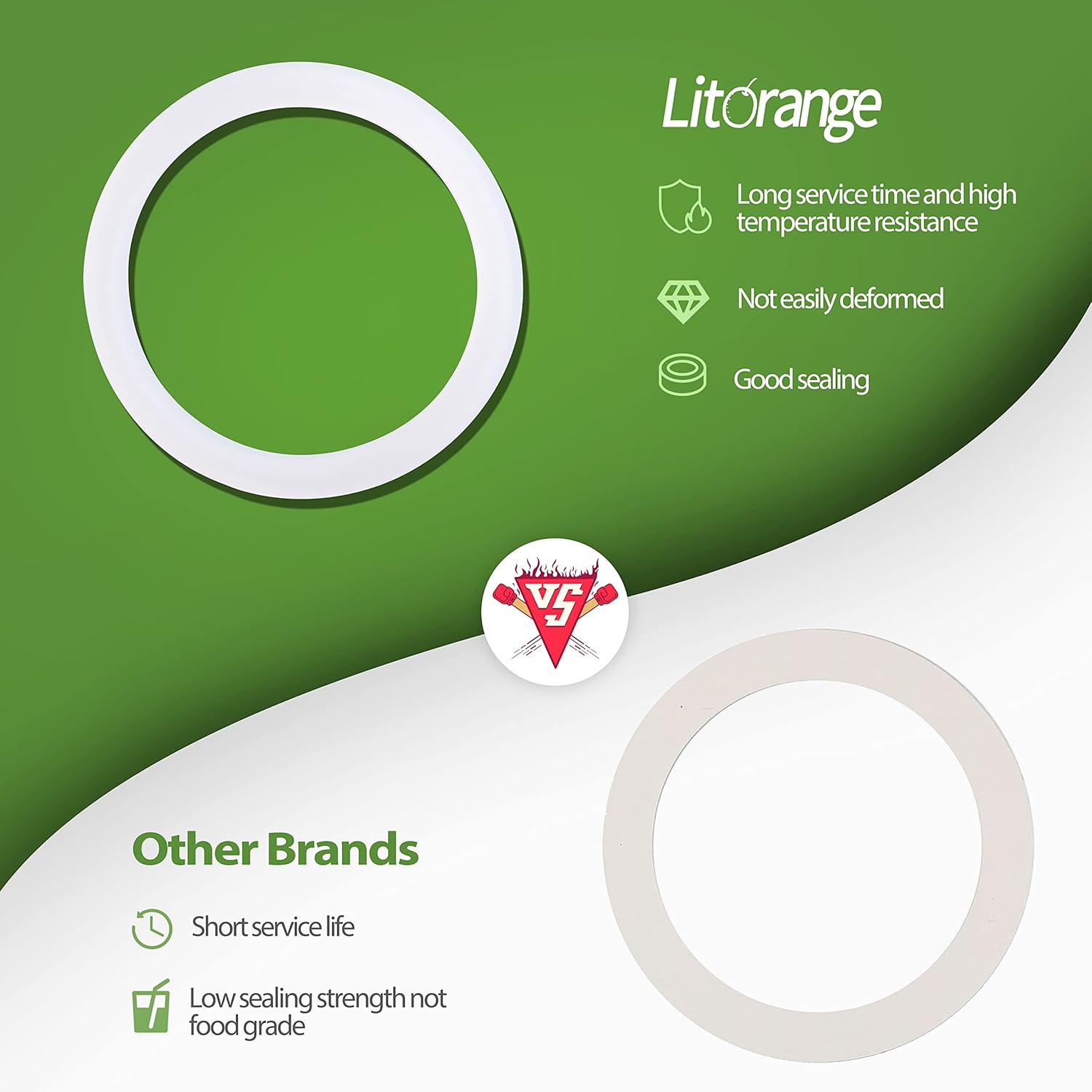 8 PCS Replacement Spare Food Grade Silicone (Better Than Rubber) Gasket Seal Ring For Aluminium Stovetop Coffee Maker Pots Bialetti Moka Express Dama 6 Cups 6 Cups 8PCS