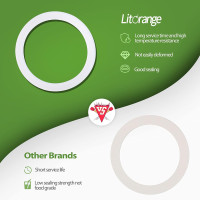 8 PCS Replacement Spare Food Grade Silicone (Better Than Rubber) Gasket Seal Ring For Aluminium Stovetop Coffee Maker Pots Bialetti Moka Express Dama 6 Cups 6 Cups 8PCS