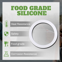 8 PCS Replacement Spare Food Grade Silicone (Better Than Rubber) Gasket Seal Ring For Aluminium Stovetop Coffee Maker Pots Bialetti Moka Express Dama 6 Cups 6 Cups 8PCS