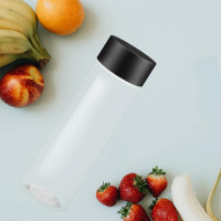 12 Pack 13.6 OZ (400 ml) Clear PET Plastic Juice Bottles With Black Lids Smoothie Ideal For Milk and Other Beverage 13.6 OZ 12 pack (black lids)