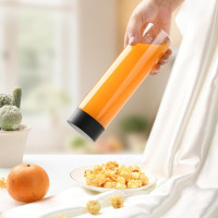 12 Pack 13.6 OZ (400 ml) Clear PET Plastic Juice Bottles With Black Lids Smoothie Ideal For Milk and Other Beverage 13.6 OZ 12 pack (black lids)