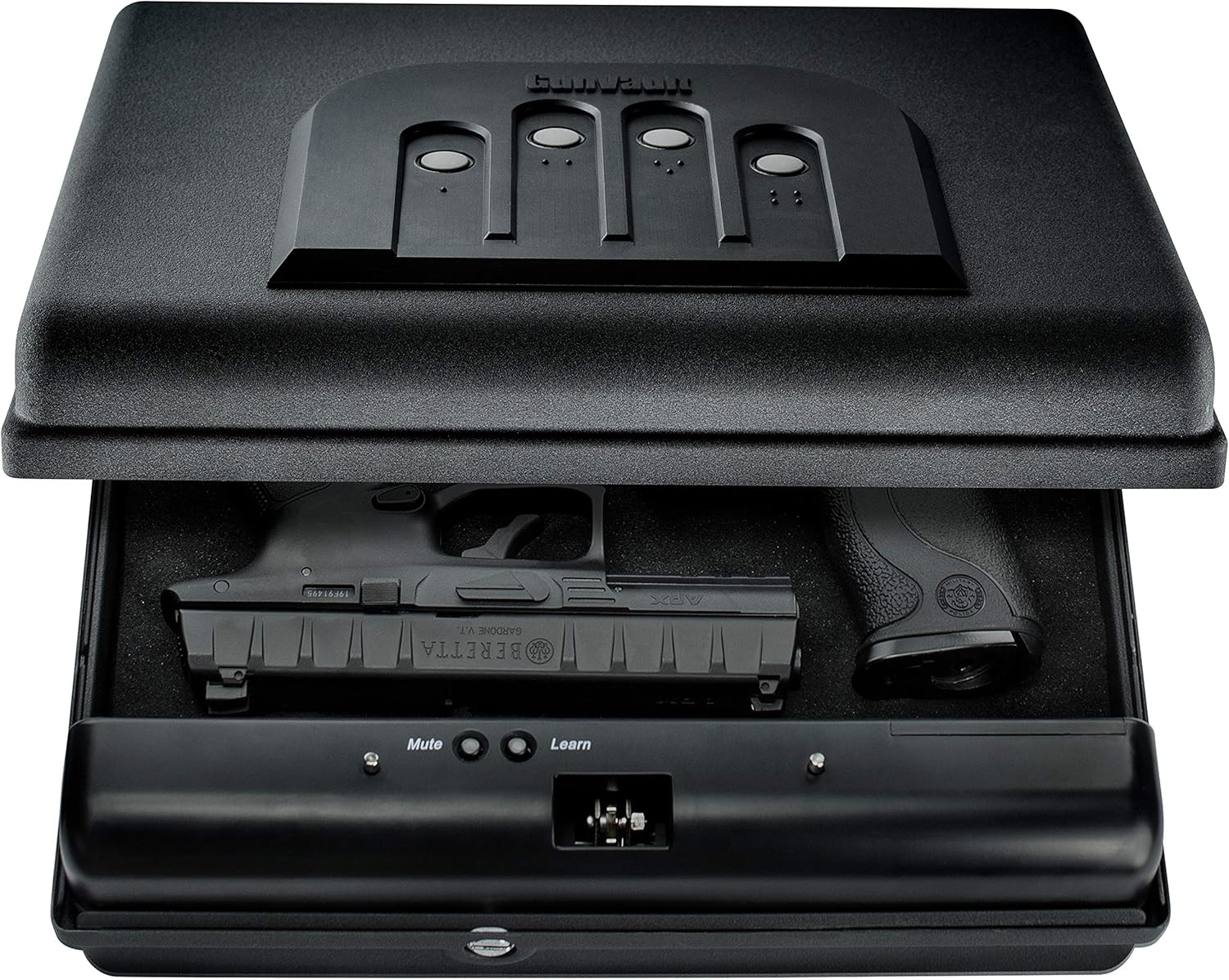 GunVault MicroVault XL Portable Handgun Safe with Patented No-Eyes Keypad and Security Cable (2 Pistol Capacity)