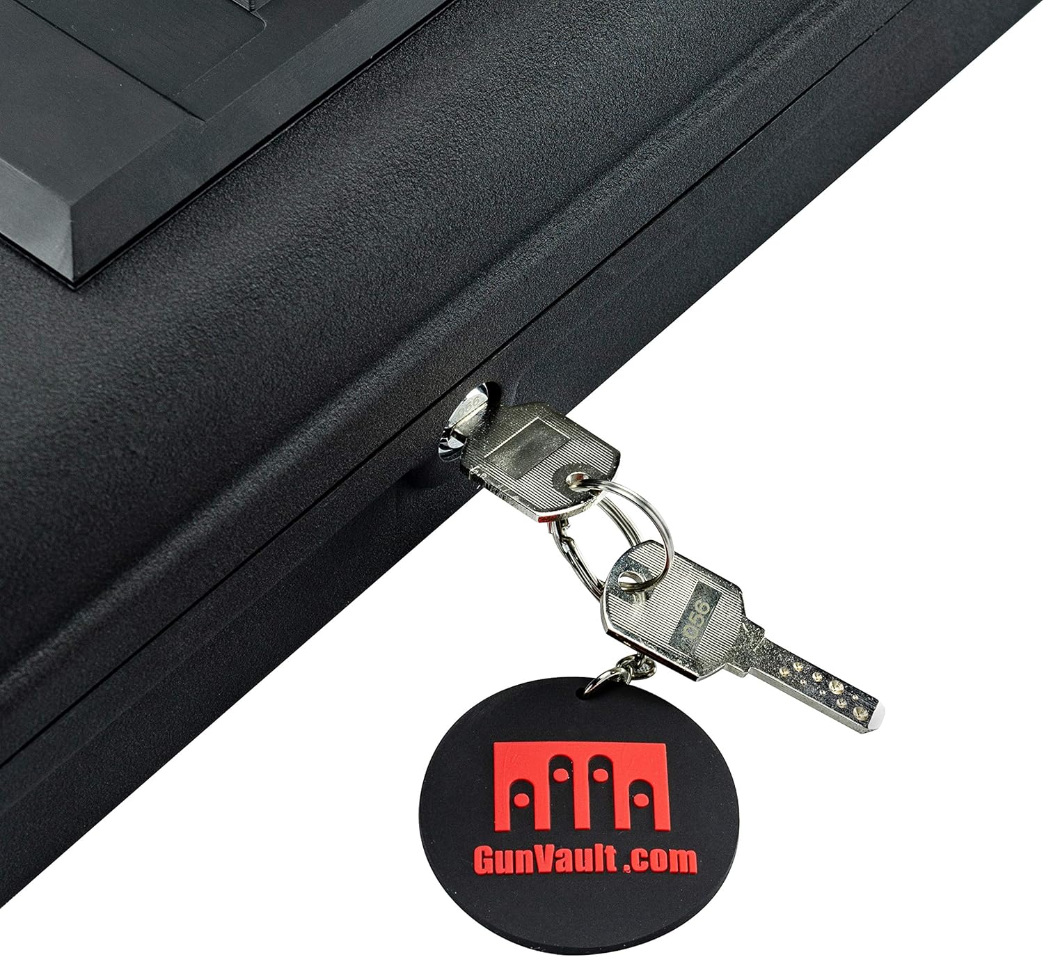 GunVault MicroVault XL Portable Handgun Safe with Patented No-Eyes Keypad and Security Cable (2 Pistol Capacity)