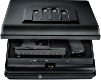 GunVault MicroVault XL Portable Handgun Safe with Patented No-Eyes Keypad and Security Cable (2 Pistol Capacity)