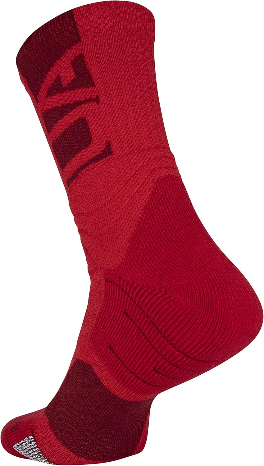 Under Armour womens Playmaker Mid-crew Socks, 1-pair X-Large Red/Cardinal