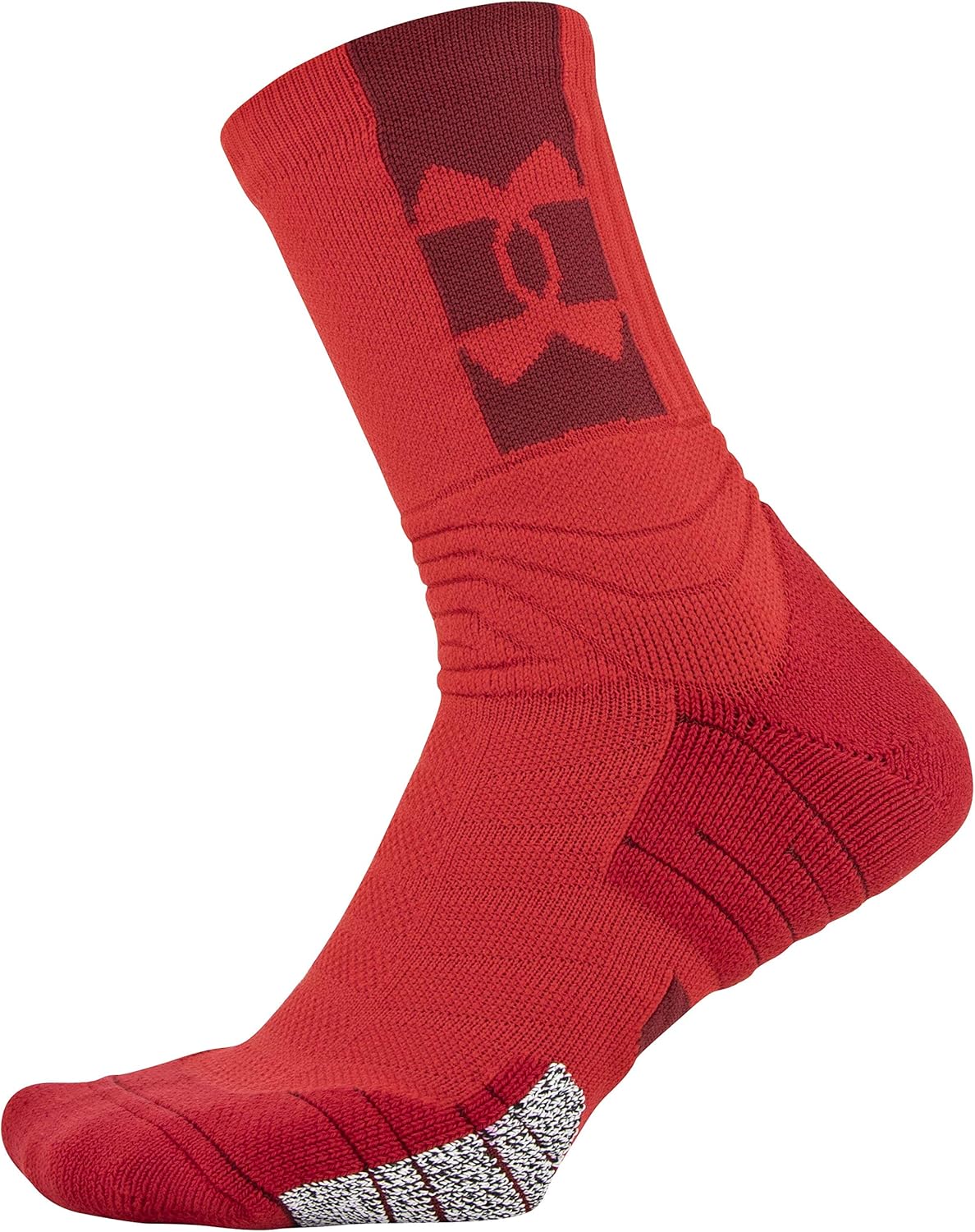 Under Armour womens Playmaker Mid-crew Socks, 1-pair X-Large Red/Cardinal