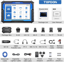 TOPDON Phoenix XLink Scan Tool, ECU Programming, Online ECU Coding, Upgraded of Phoenix Plus, Topology Mapping, 41 Services, Bi-Directional Scanner, Guided Function, CAN FD/DoIP, 2 Years Free Update
