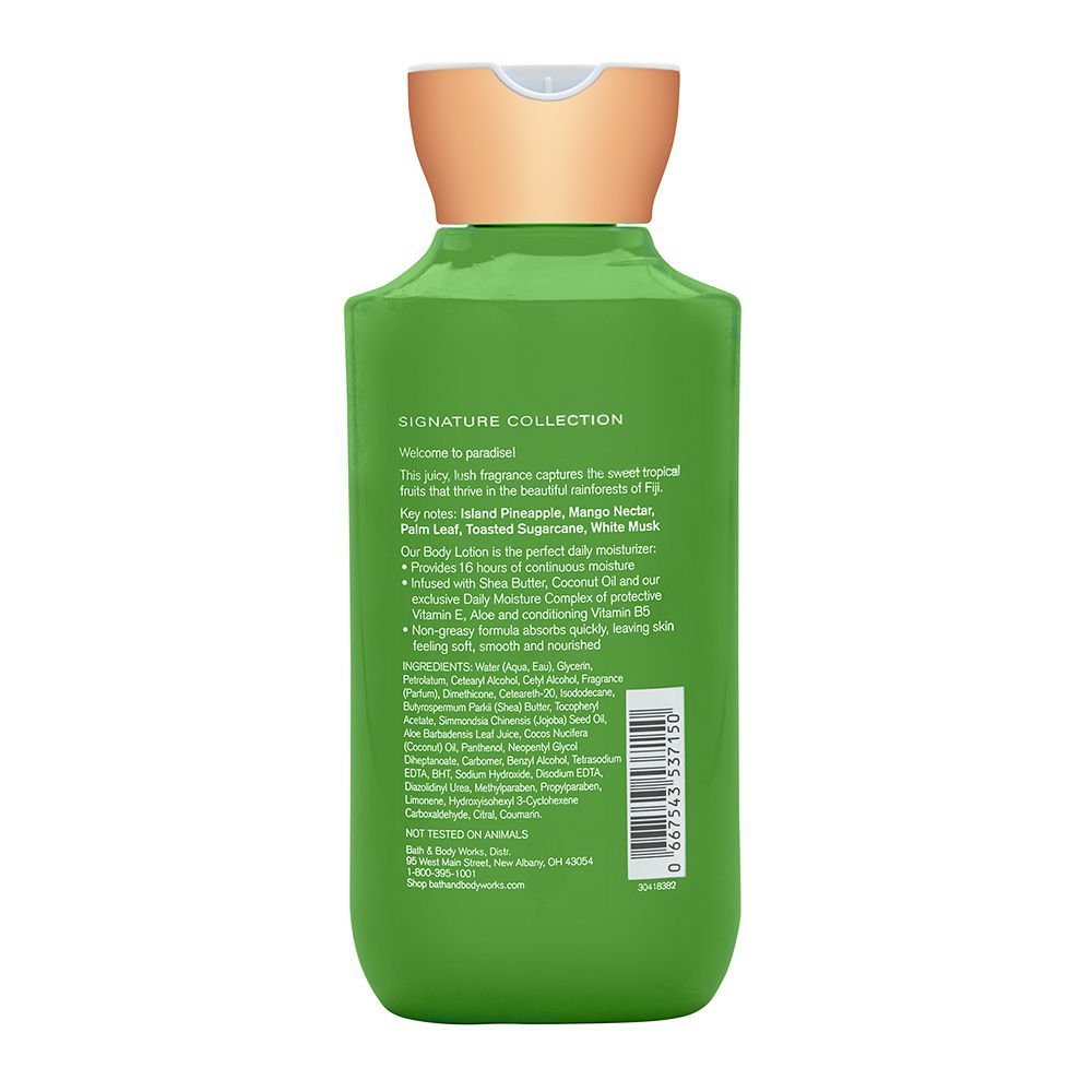 Bath & Body Works Shea & Vitamin E Lotion Fiji Pineapple Palm Pineapple Palm 8 Fl Oz (Pack of 1)