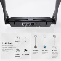 WiFi 6 AX3000 Wireless Internet High Speed Smart Router with 5dBi High-gain Antennas, Dual Band Gigabit Computer Router Mesh Support for Homes up to 2000 Sq. ft, VPN, Parental Control WiFi 6, AX3000