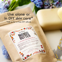 Raw Mango Butter - 100% Natural Skin and Hair Moisturizer - Use with Shea in DIY Whipped Body Butter, Mango Body Lotion, Lip Gloss and Soap Making, 8 oz Block Bar 8 Ounce (Pack of 1)