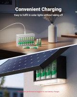 EBL AA Rechargeable Batteries, 1.2V 1100mAh High Capacity AA Battery for Solar Garden Lights (Pack of 8) 8 Count (Pack of 1)