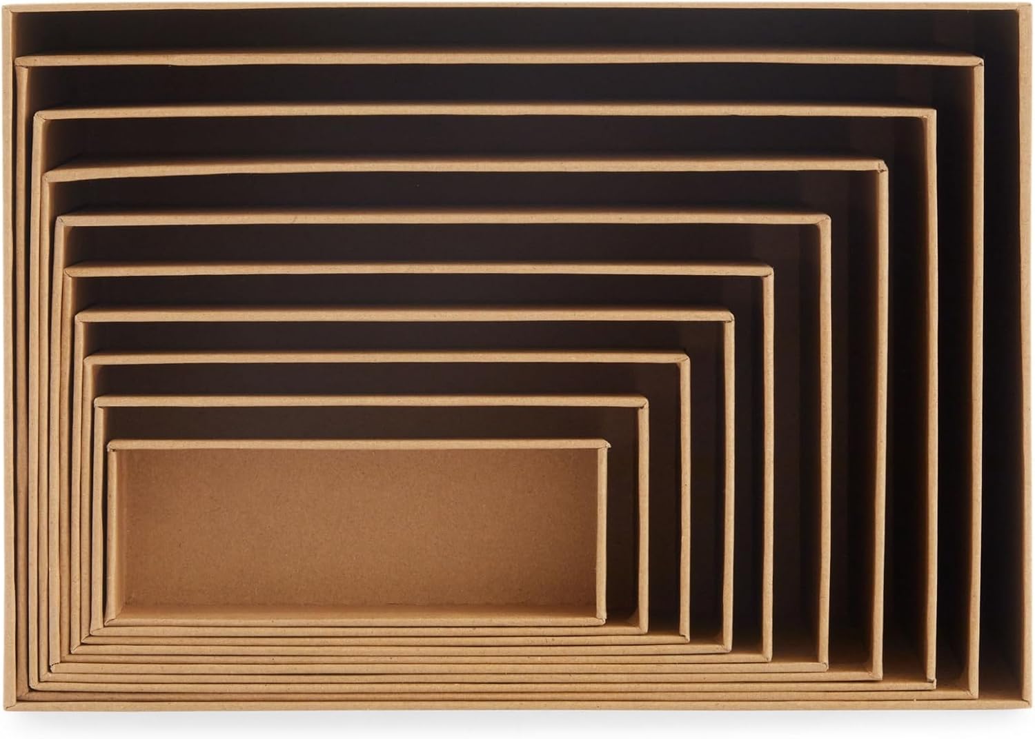 Sparkle and Bash Gift Boxes with Lids - 10 Piece Assortment, Silver Foil Star, Vintage Style - Nesting Boxes for Gifts