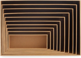 Sparkle and Bash Gift Boxes with Lids - 10 Piece Assortment, Silver Foil Star, Vintage Style - Nesting Boxes for Gifts