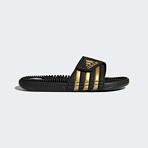 adidas Men's Adissage Comfort Slide Sandals 11 Cblack/Goldmt/Cblack