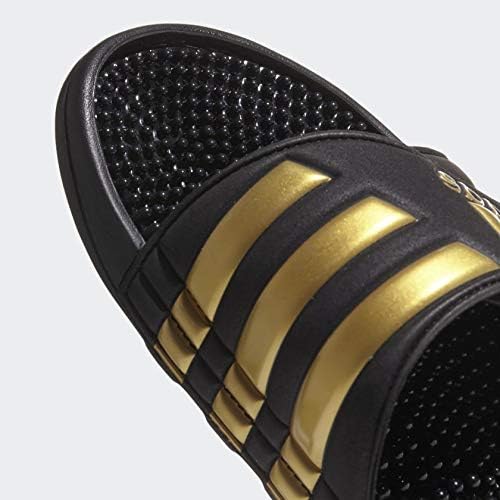 adidas Men's Adissage Comfort Slide Sandals 11 Cblack/Goldmt/Cblack