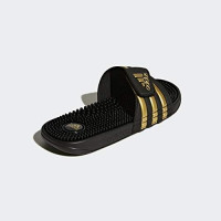 adidas Men's Adissage Comfort Slide Sandals 11 Cblack/Goldmt/Cblack