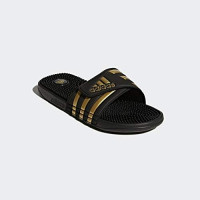 adidas Men's Adissage Comfort Slide Sandals 11 Cblack/Goldmt/Cblack
