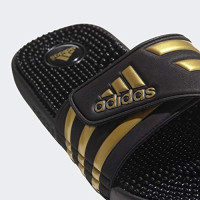 adidas Men's Adissage Comfort Slide Sandals 11 Cblack/Goldmt/Cblack