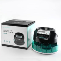 OFFNOVA Electric Automatic Coin Sorter & Change Counter Machine, Coins up to 300 Coins Per Minute, Large LED Digital Display, Supports All Denomination of US Coins