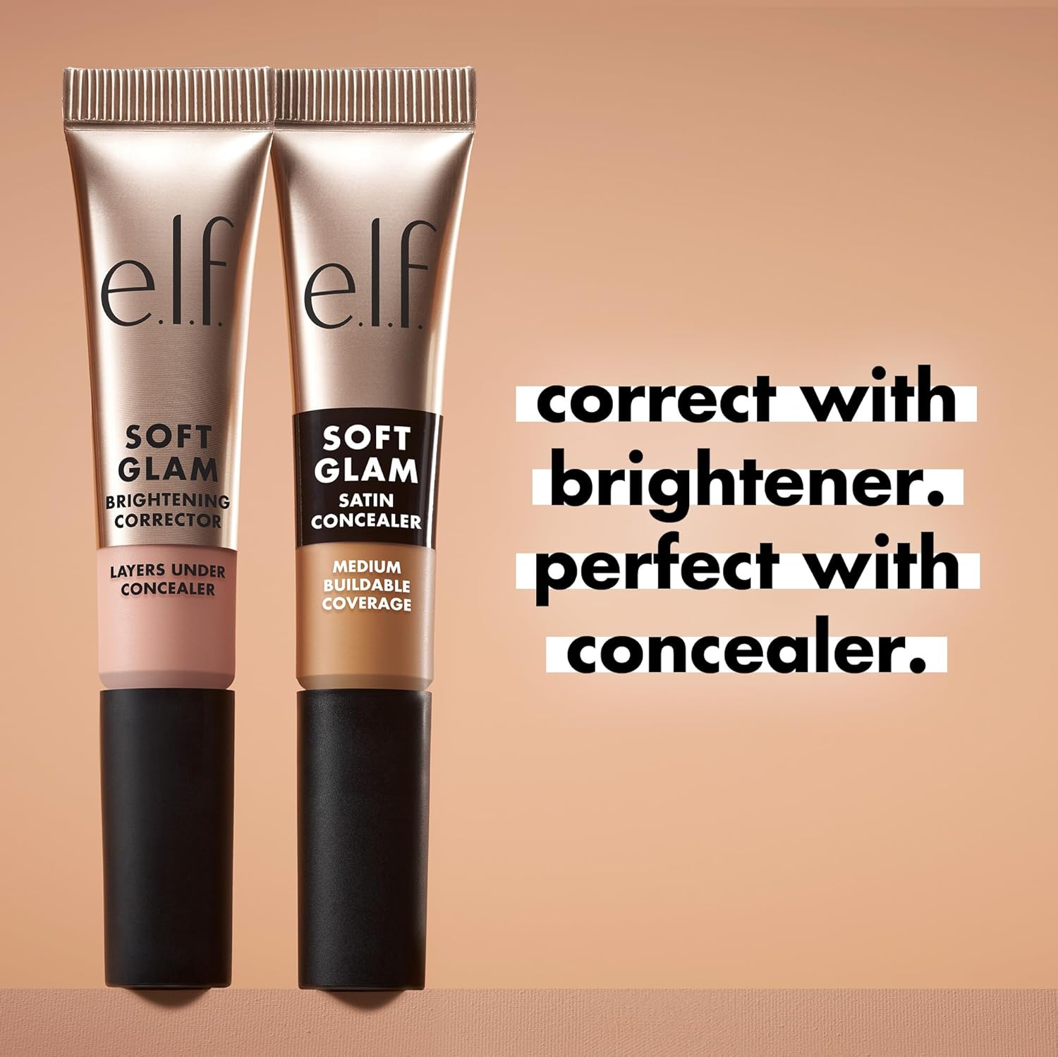 e.l.f. Soft Glam Brightening Corrector, Helps Minimize Dark Circles & Discoloration, Hydrating With A Natural Finish, Vegan & Cruelty-Free, Light Pink Light Pink 0.21 Fl Oz (Pack of 1)