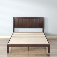 Zinus Adrian Wood Rustic Style Platform Bed with Headboard/No Box Spring Needed/Wood Slat Support, Queen Queen Platform Bed