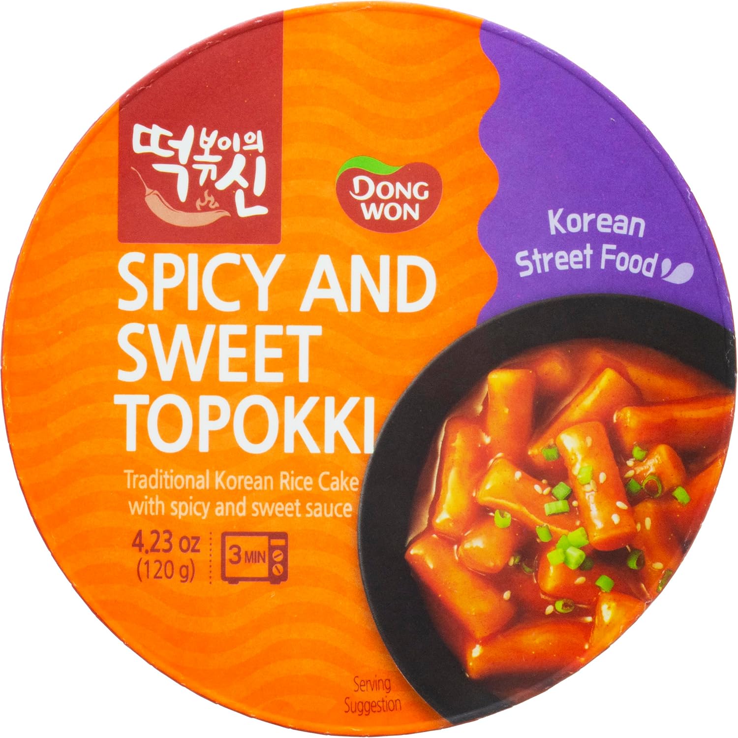 Dong Won Sweet & Spicy Sauce Topokki In Cup, 4.23 Ounces (Pack Of 8)