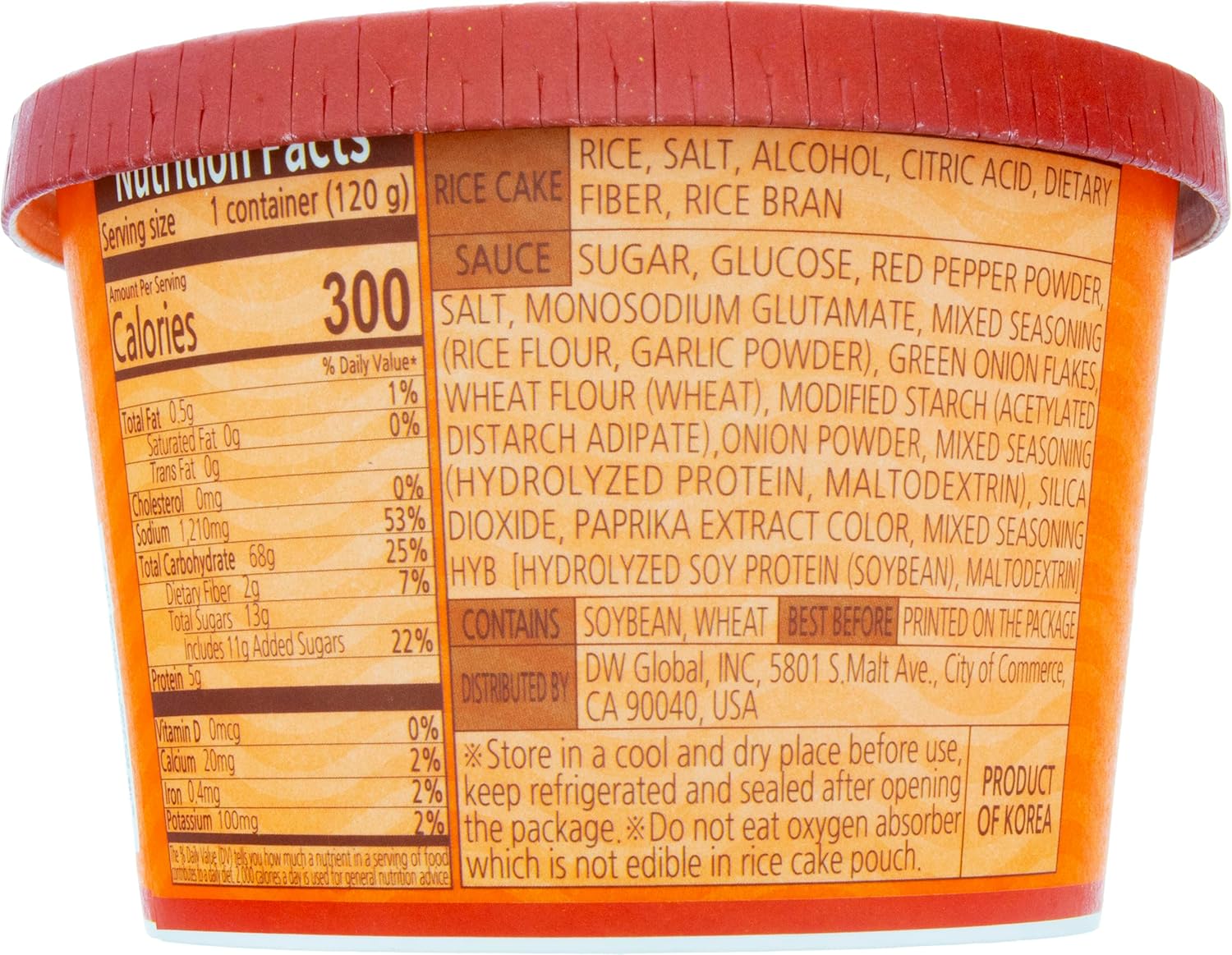 Dong Won Sweet & Spicy Sauce Topokki In Cup, 4.23 Ounces (Pack Of 8)