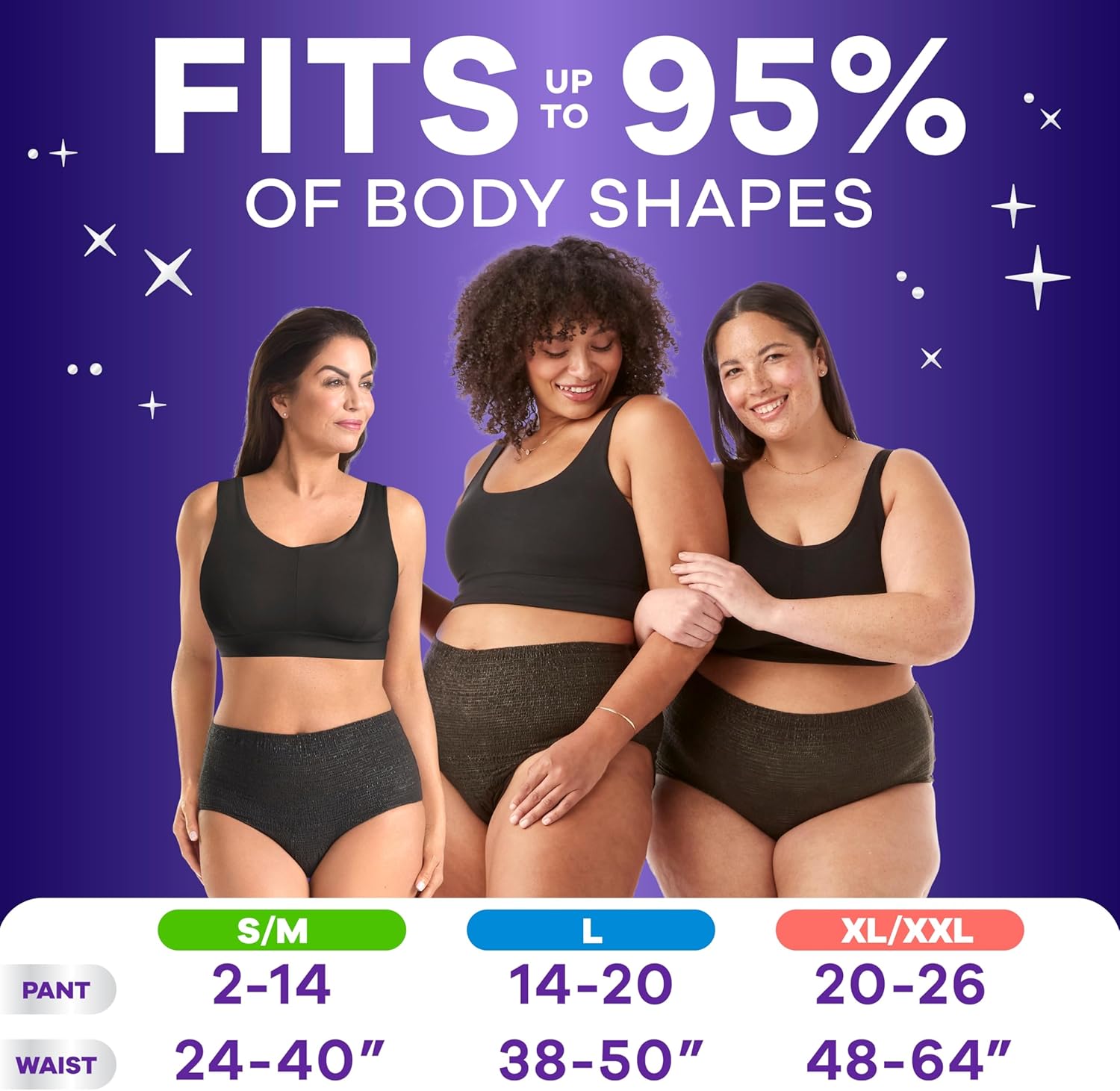 Always Discreet Night, Reimagined Adult Diapers for Women, Extended Overnight Absorbency Incontinence and Postpartum Underwear Size XL/XXL, 360 Degree Coverage While Laying Down, 14 Count​ X-Large 14