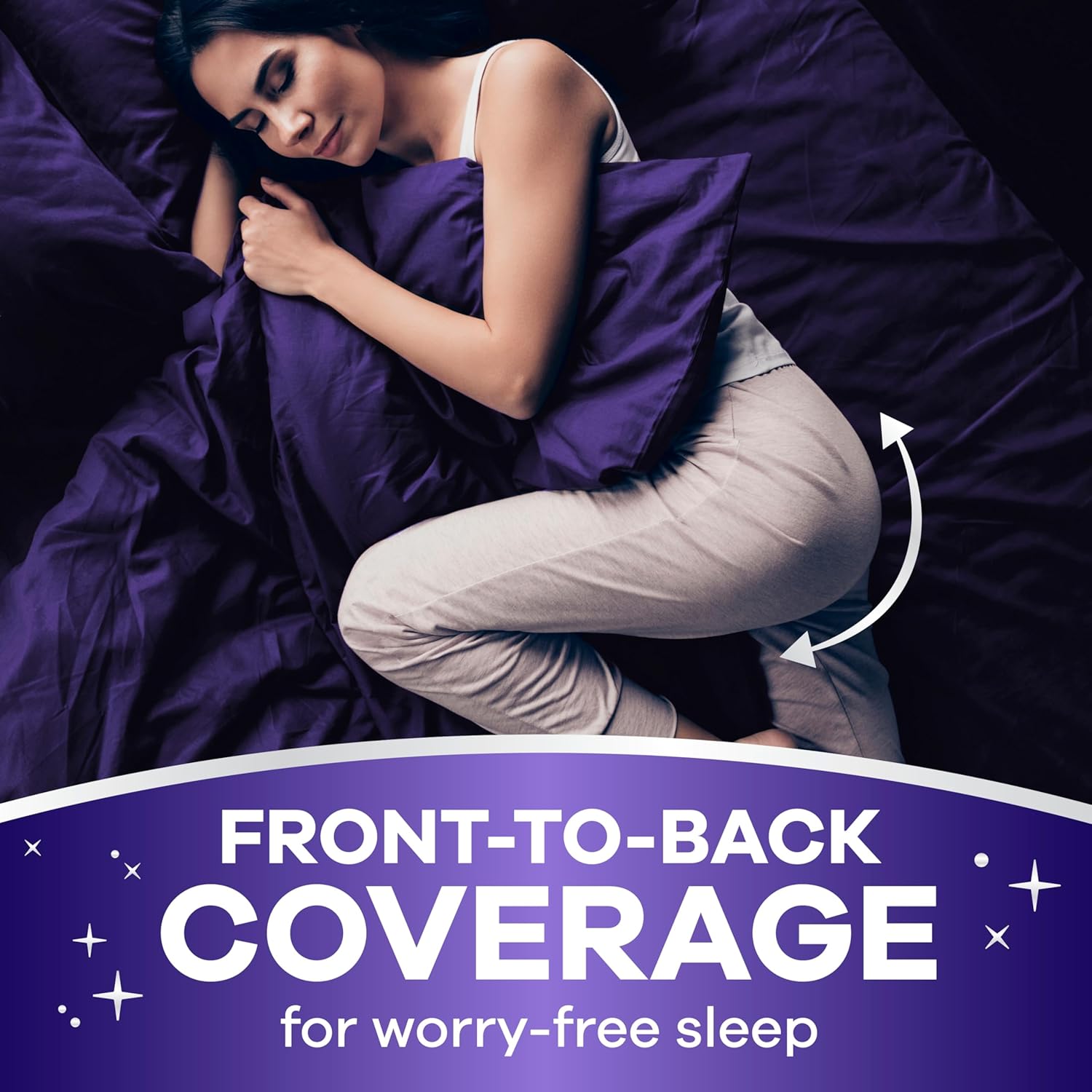 Always Discreet Night, Reimagined Adult Diapers for Women, Extended Overnight Absorbency Incontinence and Postpartum Underwear Size XL/XXL, 360 Degree Coverage While Laying Down, 14 Count​ X-Large 14