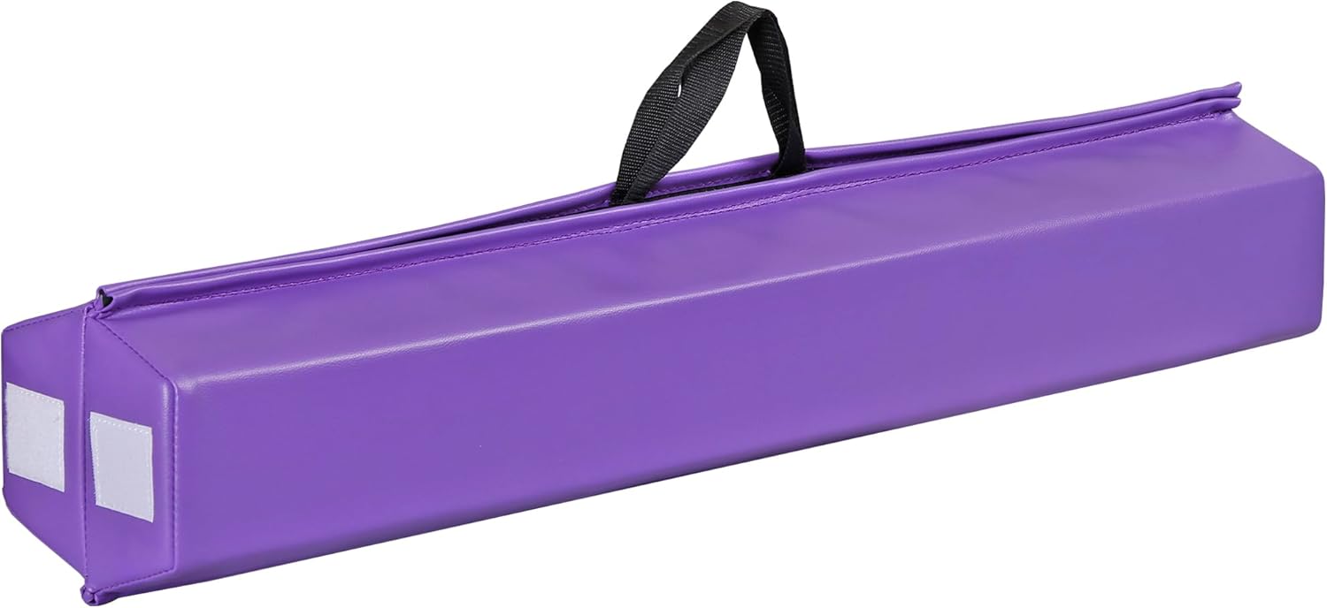 6FT/9FT Balance Beam Folding Gymnastics Beam Extra Firm Foam Anti-Slip Bottom Equipment for Floor Home Training, Kids, Adults 6FT Purpel