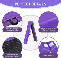 6FT/9FT Balance Beam Folding Gymnastics Beam Extra Firm Foam Anti-Slip Bottom Equipment for Floor Home Training, Kids, Adults 6FT Purpel