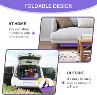 6FT/9FT Balance Beam Folding Gymnastics Beam Extra Firm Foam Anti-Slip Bottom Equipment for Floor Home Training, Kids, Adults 6FT Purpel