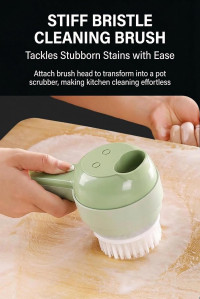 Multi functional electric vegetable slicers，4-in-1vegetable cutter, garlic chopper mini, garlic food processor, electric wireless food slicer