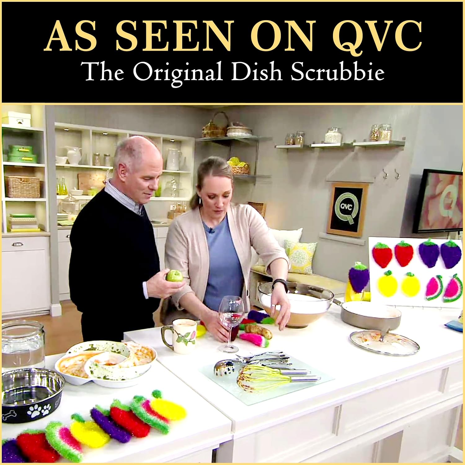 Dish Scrubbie Durable DishScrubber (5 Pc) – Long Lasting, Non-Scratch, Odorless and Reusable KitchenScrubber - All PurposeScrubber for Dishwashing, Cleaning Bathroom and Floors (Variety Pack)