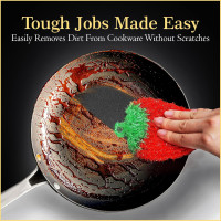 Dish Scrubbie Durable DishScrubber (5 Pc) – Long Lasting, Non-Scratch, Odorless and Reusable KitchenScrubber - All PurposeScrubber for Dishwashing, Cleaning Bathroom and Floors (Variety Pack)