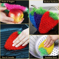 Dish Scrubbie Durable DishScrubber (5 Pc) – Long Lasting, Non-Scratch, Odorless and Reusable KitchenScrubber - All PurposeScrubber for Dishwashing, Cleaning Bathroom and Floors (Variety Pack)