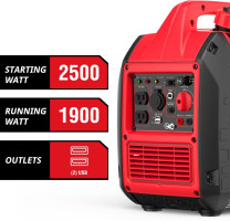 PowerSmart 2500-Watt Portable Gas Inverter Generator, Super Quiet, High Fuel-Efficient Generator, Lightweight, EPA Compliant 2025