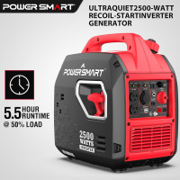 PowerSmart 2500-Watt Portable Gas Inverter Generator, Super Quiet, High Fuel-Efficient Generator, Lightweight, EPA Compliant 2025