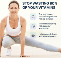 Spectrum 5 Magnesium Complex for Women & Men | Patented Aqua-Ionic® 5X Absorption Technology | 500mg Glycinate, Citrate, Malate + 72 Trace Minerals | Deep Sleep, Leg Cramp Relief & Calm | Non-Laxative 60 Count (Pack of 1)