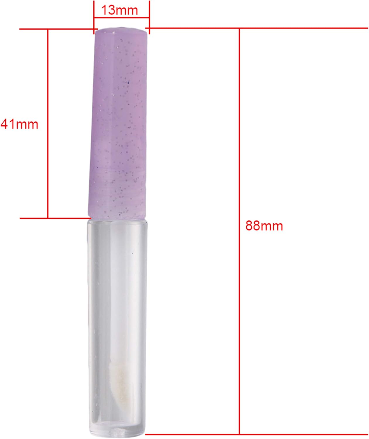 Doublelife 20Pcs 1.3ML Purple Empty Tubes Lip Gloss Balm Cosmetic Mini Containers DIY Bottles