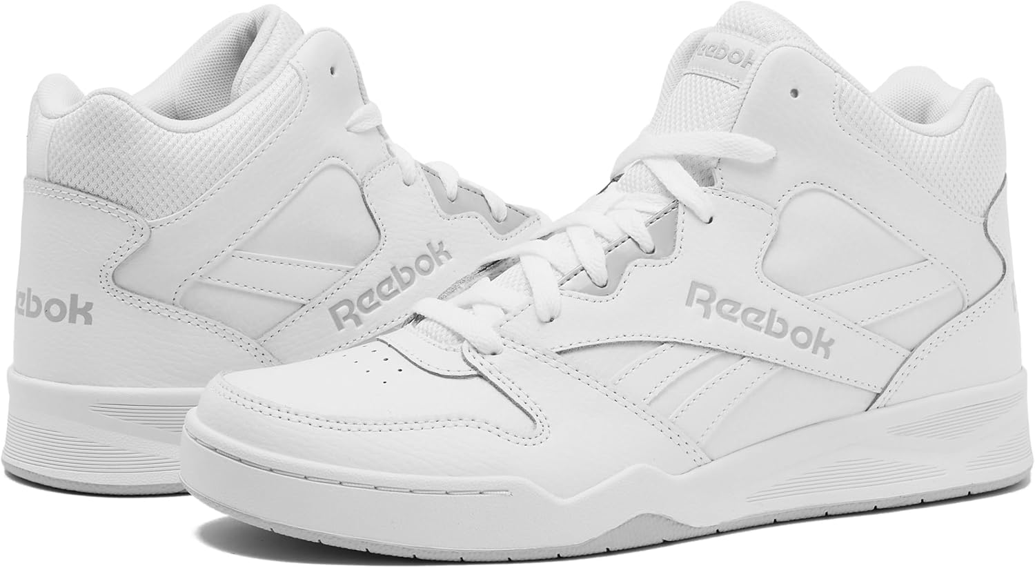 Reebok Men's Royal BB4500 Hi2 High Top Sneakers 8.5 White/Light Solid Grey