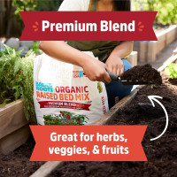 Back to The Roots 100% Organic Raised Bed Soil, Fills 8' x 4' Garden Bed, 60 cu ft, Made in USA, Peat-Free