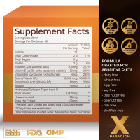 Liquid Collagen Peptides with Biotin & Hyaluronic Acid - 3000mg Hydrolyzed Bovine Collagen Type 1 and 3, Biotin 10000mcg, Vitamins B5, B6, C & E - Liquid Collagen for Women and Men, Collagen Shots