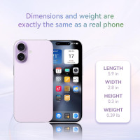 Fake Phone Dummy Prop Phone, Decoy Phone Pear Play Phone Non-Working Phone 17, Display Phone Look Like Real Phone 17 (Pink)